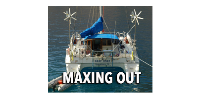 Maxingout - Team Exit Only sails around the world on their 39 foot catamaran